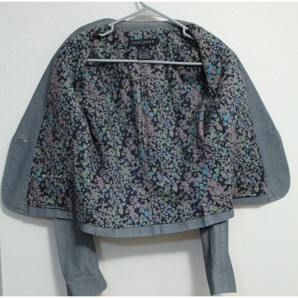 FCUK Jeans Blazer/Sportscoat/Jacket 100% Cotton Pockets Buttons Lined Size 8 - Picture 2 of 7